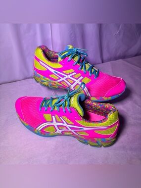 Asics Women's Running Shoes in Hot Pink, Lime and Blue